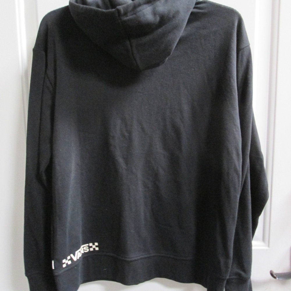 new VANS MEN;S BLACK sweatshirt with hoodie Sz S - Picture 7 of 9